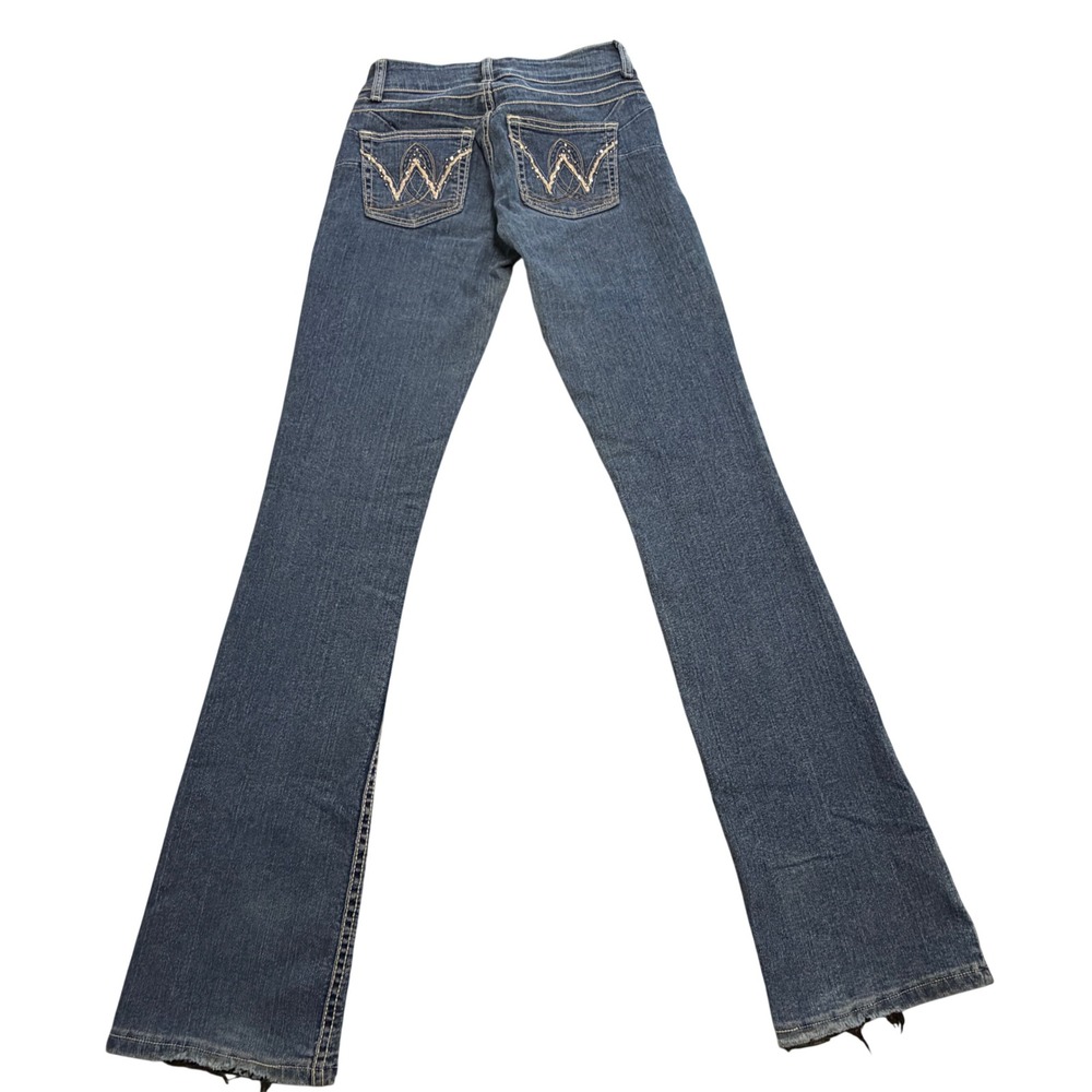 Wrangler Ultimate Riding Jeans Womens 0x34 Bootcut Dark Wash Denim 10MWZAR